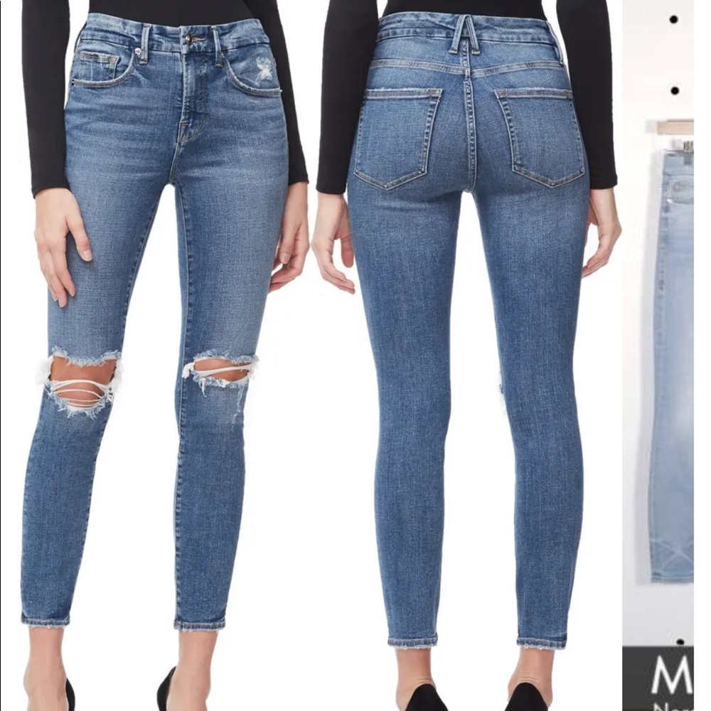 Good American jeans good legs crop blue261